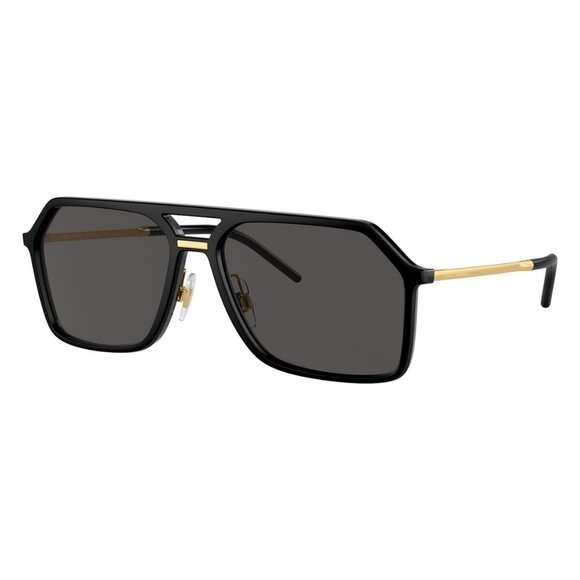 New Dolce & Gabbana Black Aviator DG6196 2525/87 Sunglasses Women - Picture 1 of 6